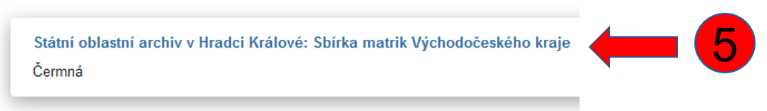 Výběr výsledku vyhledávání