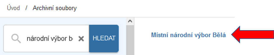 V&yacute;běr archivn&iacute;ho souboru