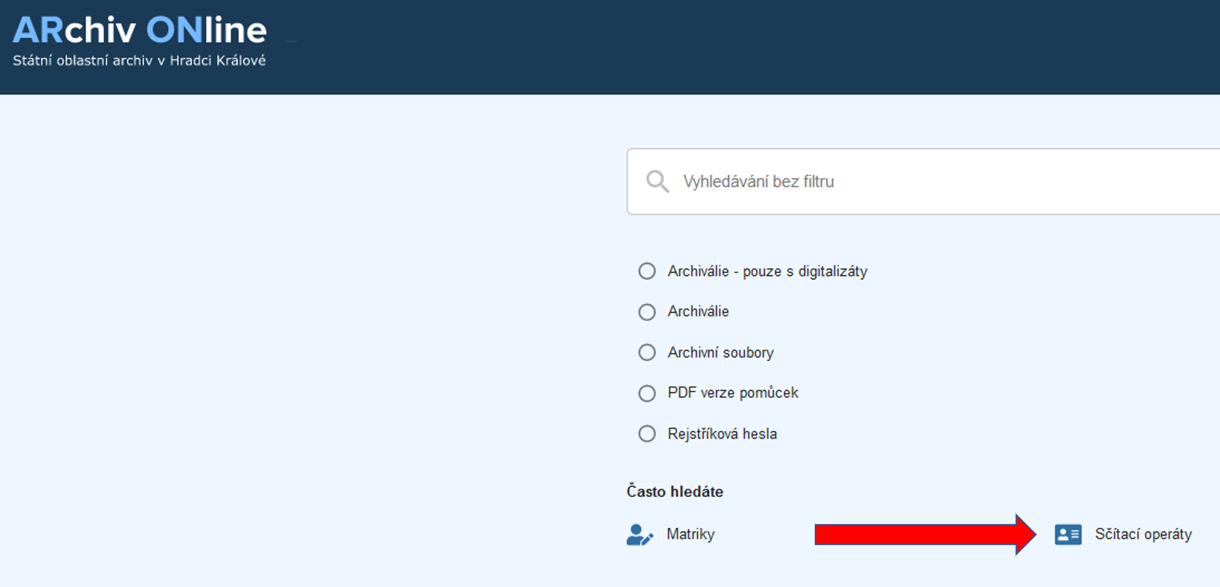 Sč&iacute;tac&iacute; oper&aacute;ty na &uacute;vodn&iacute; str&aacute;nce